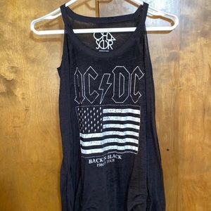 chaser acdc cold shoulder top